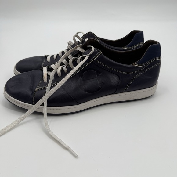 Cole Haan Collab Lace Up Mens Shoe Blue Leather Size 13 M‎ Casual Sneaker - Picture 1 of 8